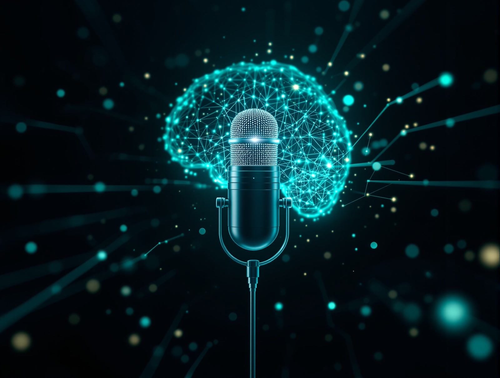 Neural network forming around a Voice.ai microphone