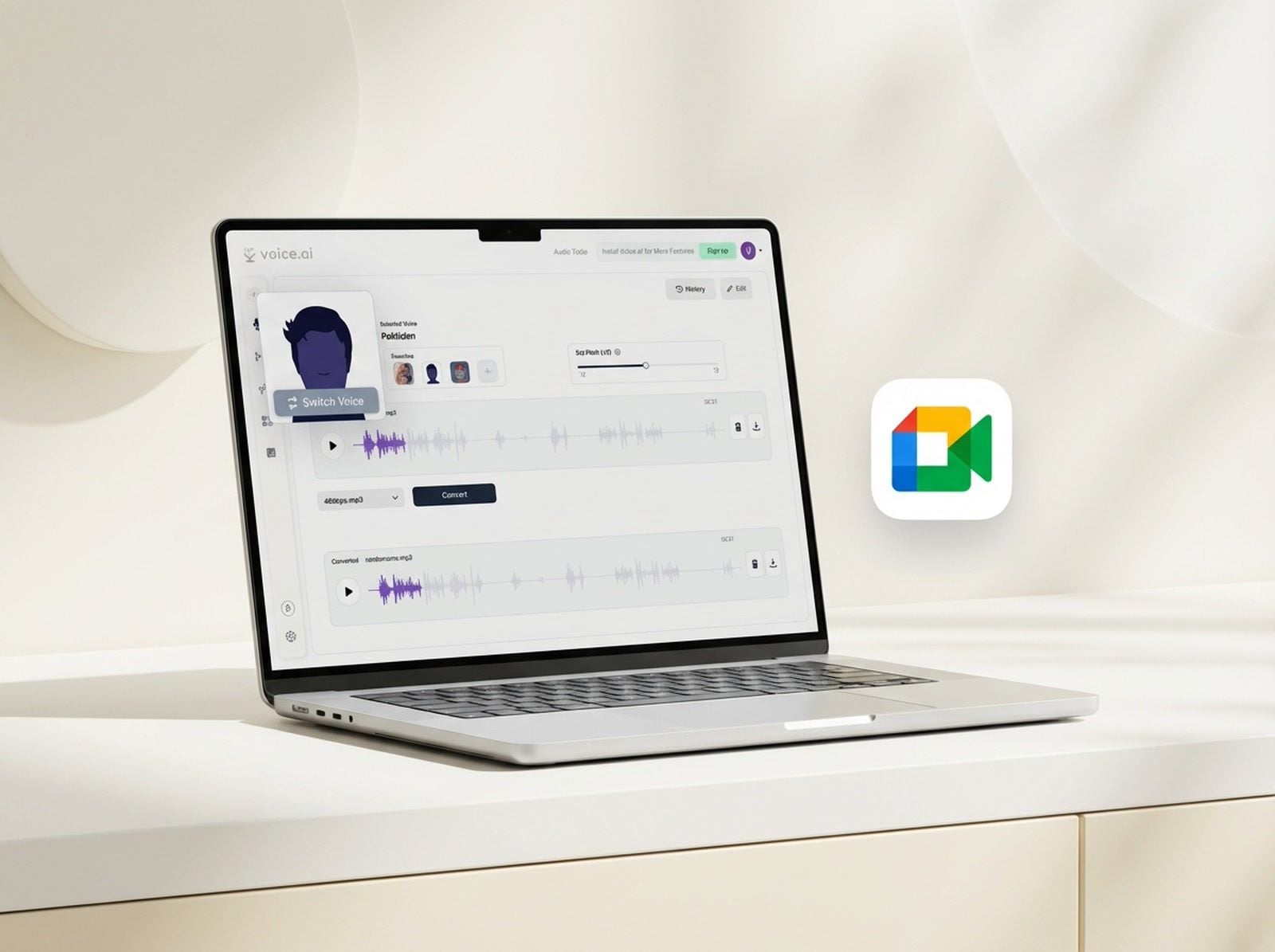 Voice.ai on Google Meet