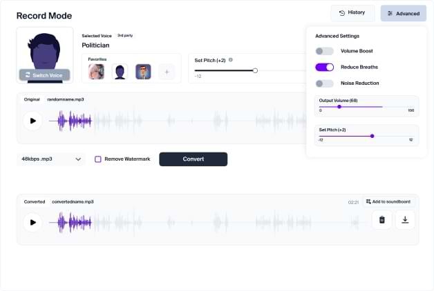 Voice.ai app in action