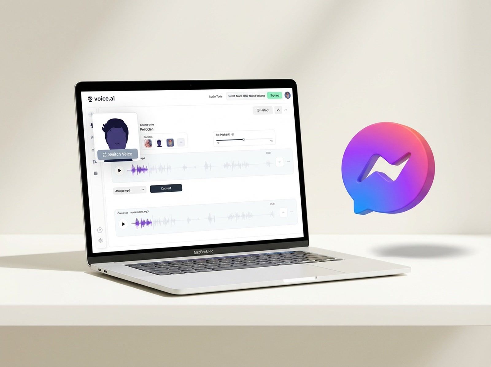 Voice.ai on Messenger