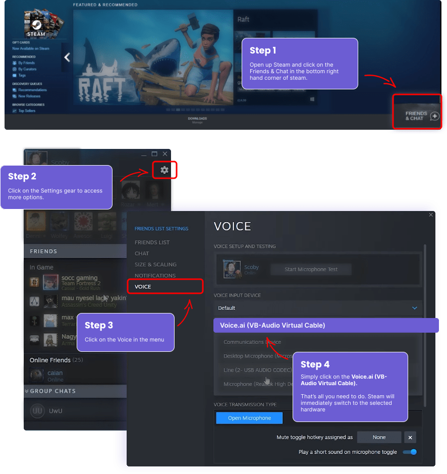 How to change Among Us microphone