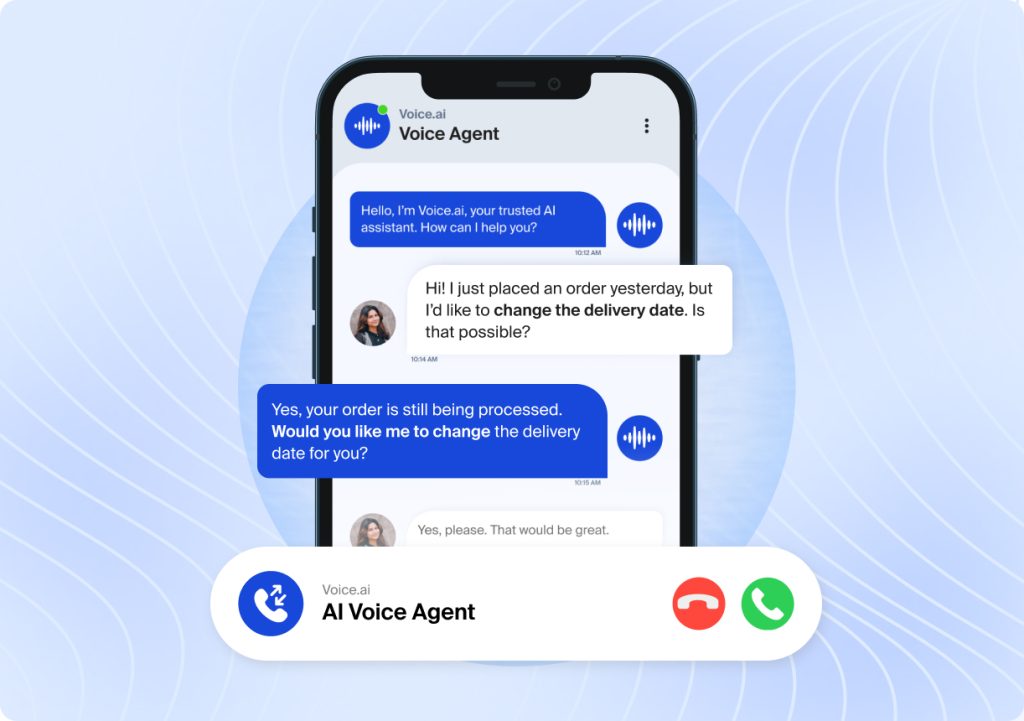 e-commerce voice agent chat