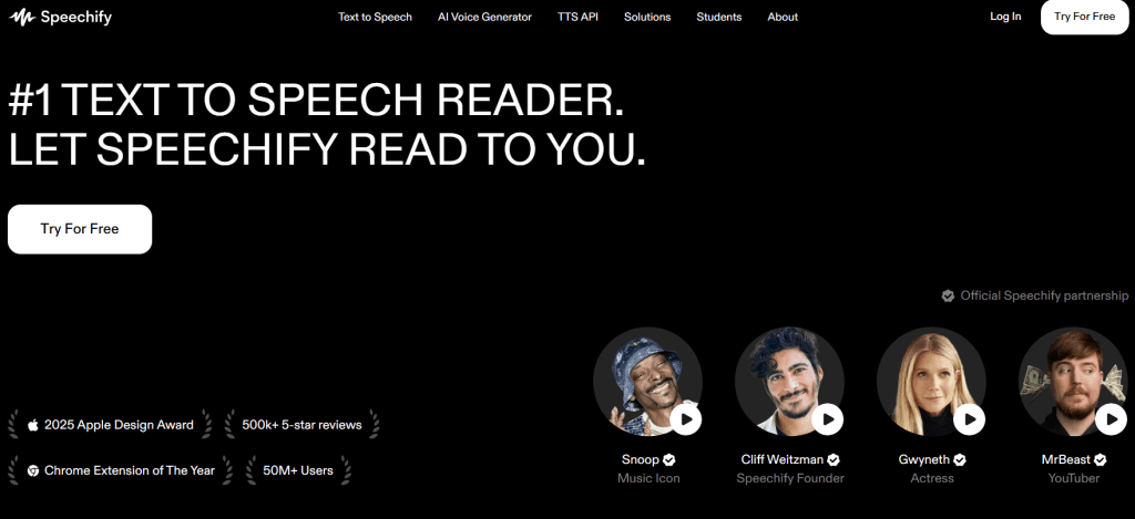 Speechify - Text to Speech Software for Students