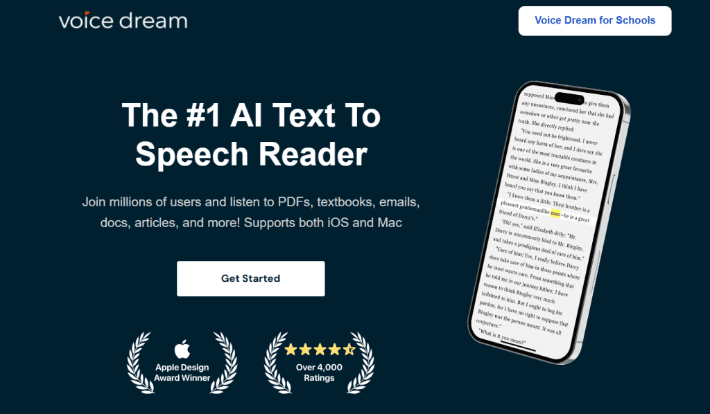 Voice Dream - Text to Speech Software for Students