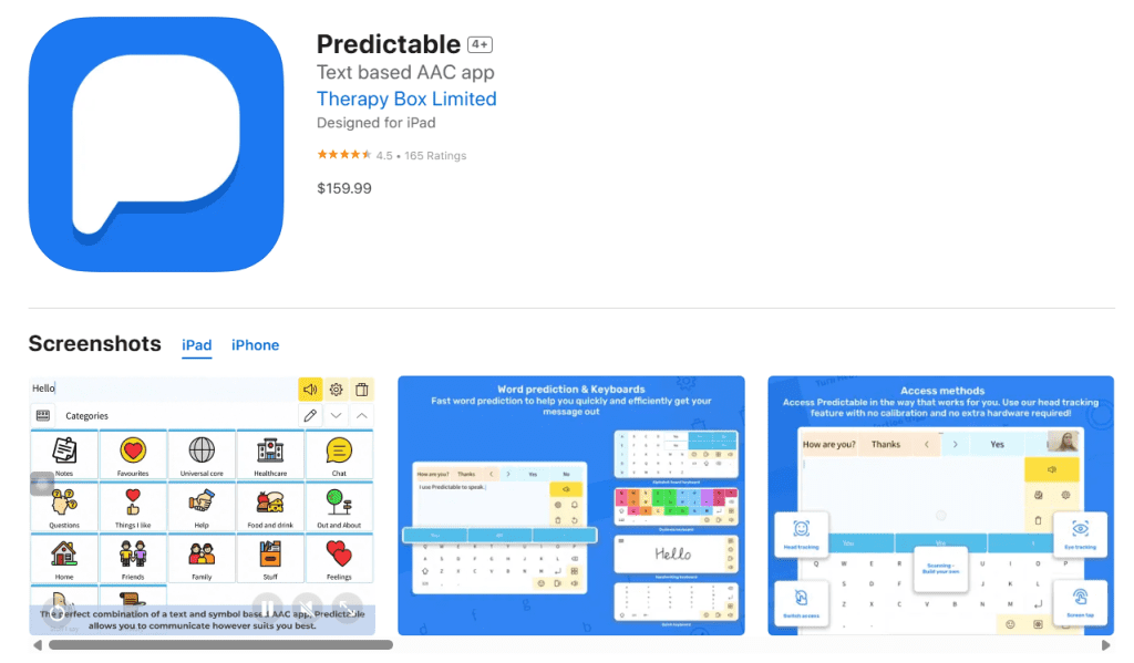 Predictable - Text to Speech Software for Students