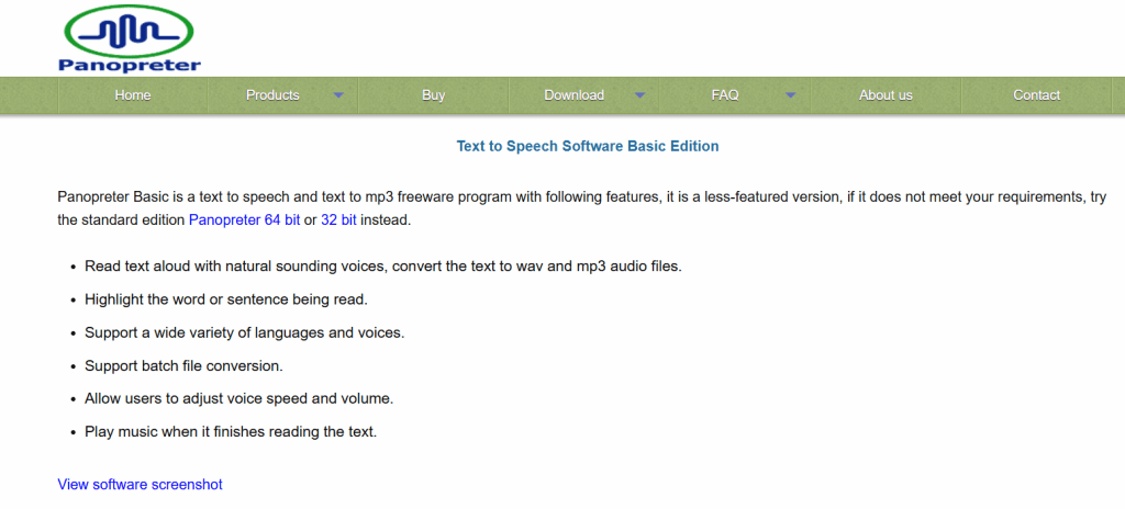 Panopreter - Text to Speech Software for Students