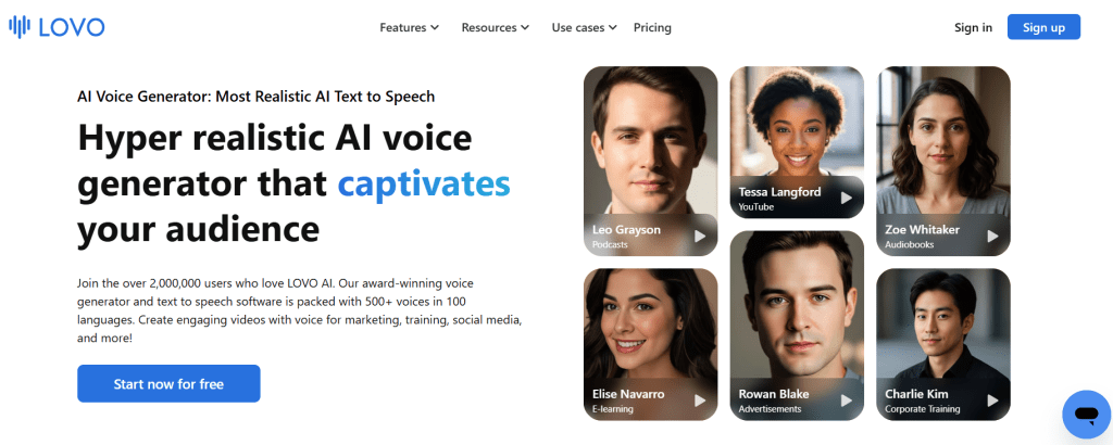 Lovo AI - Best Free Text To Speech