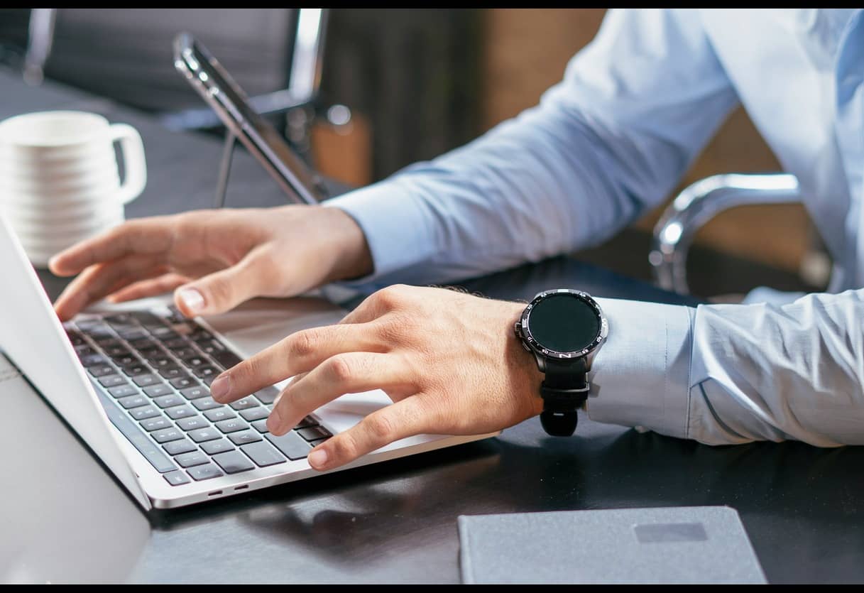 man using a laptop - Text-to-Speech Google Docs