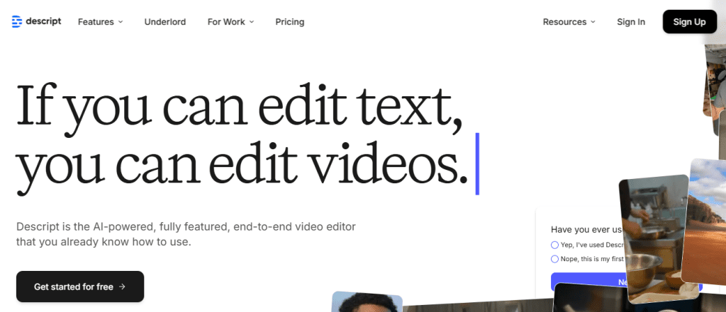 descript - Best AI Text To Speech