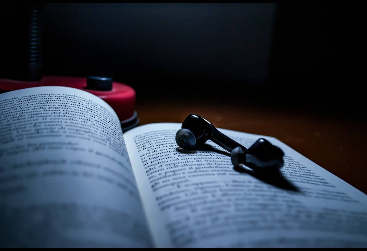 earphones on a book - Text To Speech API