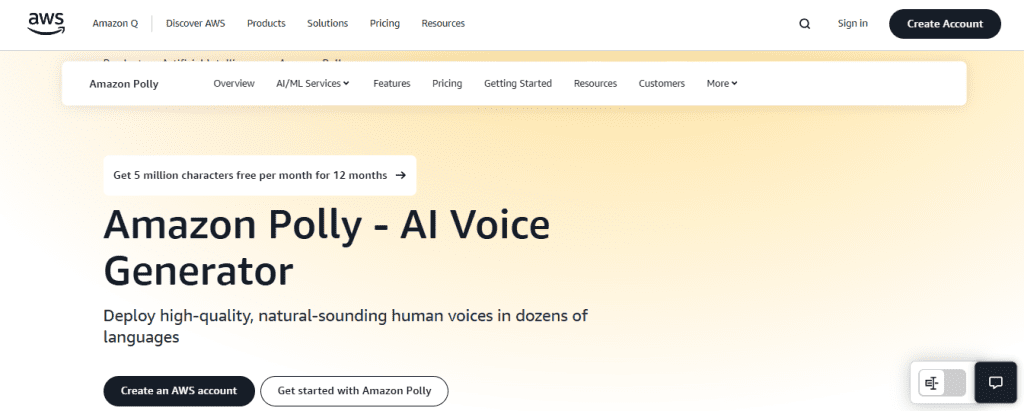 amazon polly - Speechify Alternatives