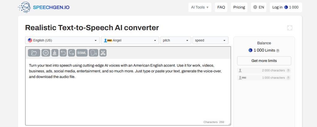 speech gen - WellSaid Labs