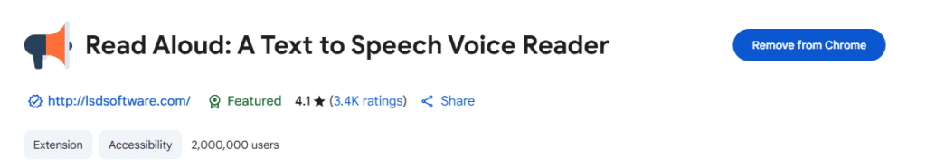 read aloud extension - Free Speechify Alternative
