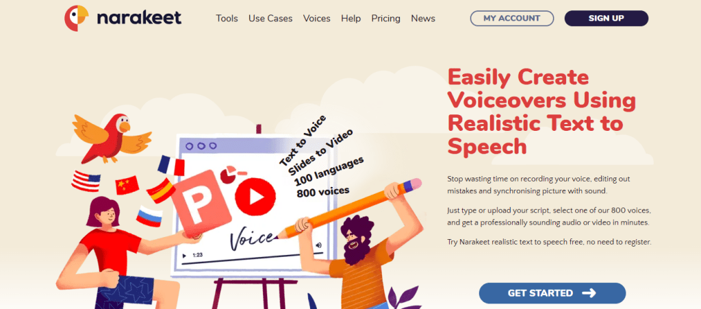 narakeet - Best AI Text To Speech
