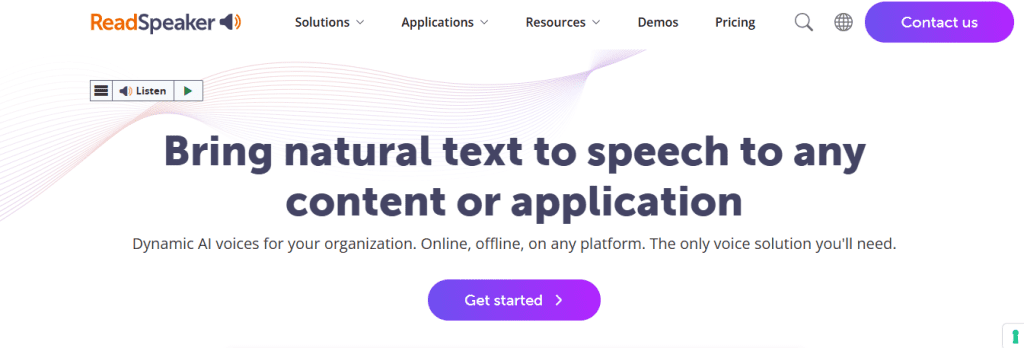 read speaker - Text To Speech API