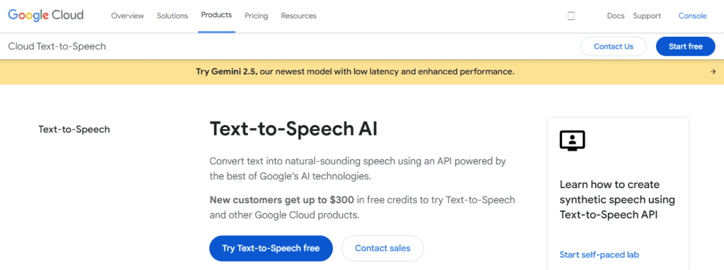 google tts - Text To Speech API