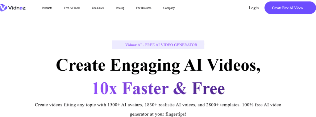 vidnoz - Best AI Text To Speech