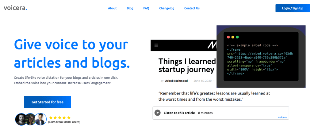 Voicera - ElevenLabs Alternatives