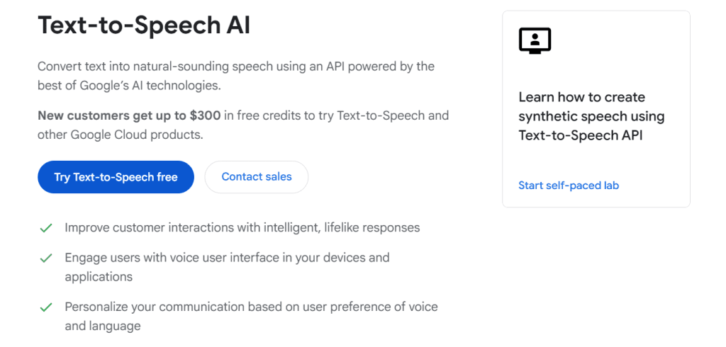 Google TTS - ElevenLabs Alternatives
