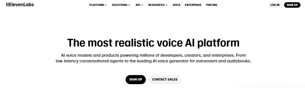 eleven labs - Voice AI Companies