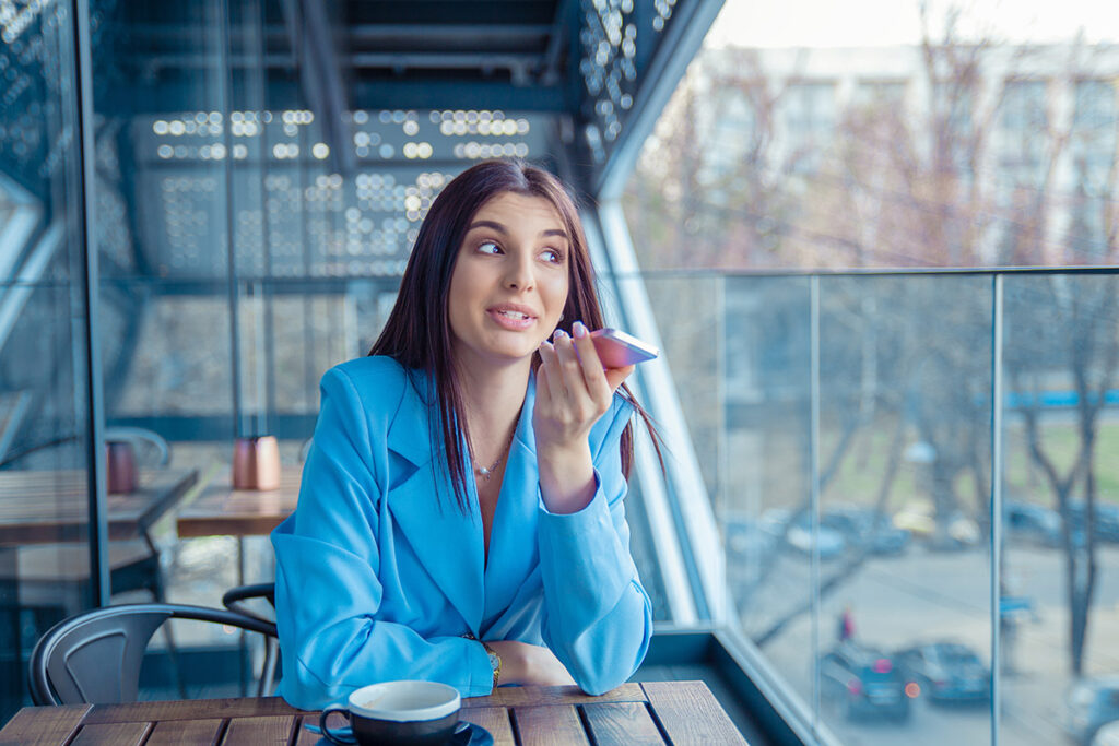 woman ordering food - Voice Ordering for Restaurants
