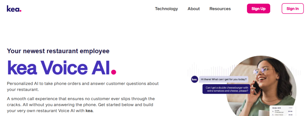 kea - Voice Ordering for Restaurants
