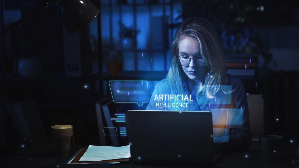 Woman Using AI - Conversational AI Ecommerce