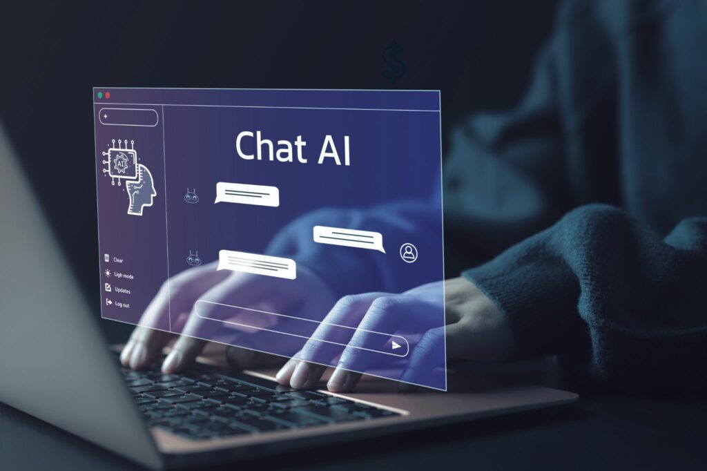 Person Working with AI - Conversational AI for Banking