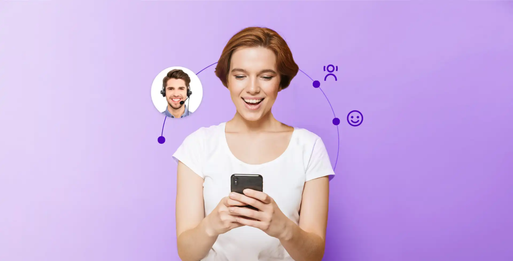woman using a phone - Conversational Agents