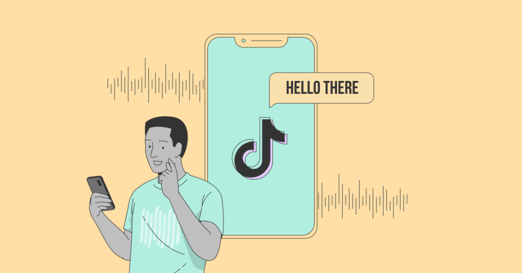 man using tiktok illustration - How to Use Text-to-Speech on TikTok