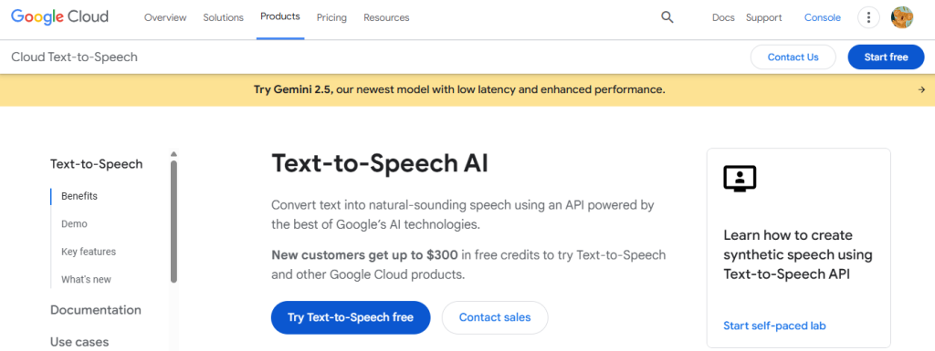 google cloud tts - TTSMaker Alternative