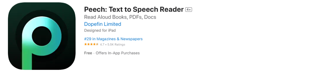 peech - Best Text-to-Speech App for iPhone