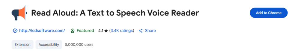read aloud - Best Text to Speech Chrome Extension