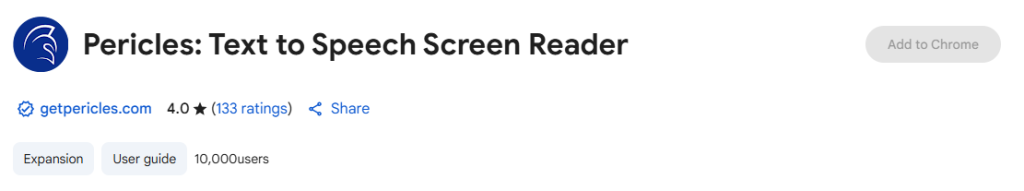 pericles - Best Text to Speech Chrome Extension