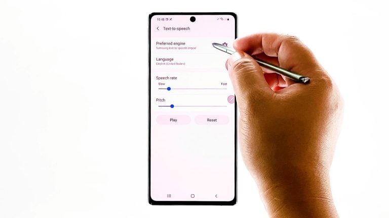 man using samsung phone - How to Use Text-to-Speech on Samsung