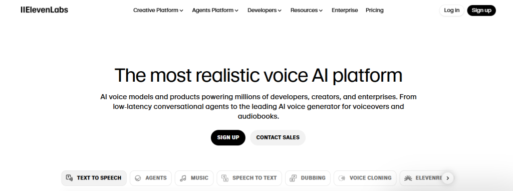 eleven labs - Conversational AI for the Enterprise
