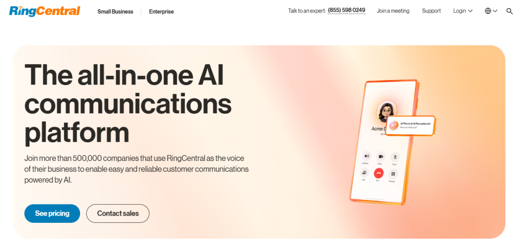 ring central - JustCall Alternatives