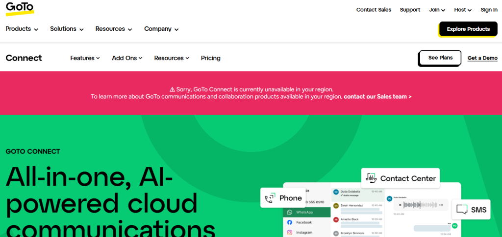 goto connect - JustCall Alternatives