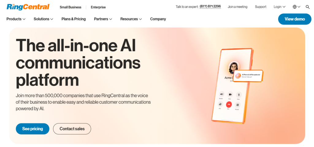 ring central - Contact Center Solution
