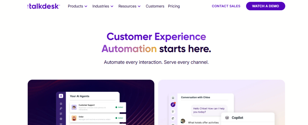 talk desk - NICE Competitors