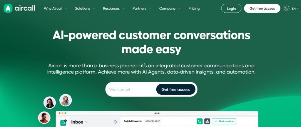 air call - Talkdesk Studio
