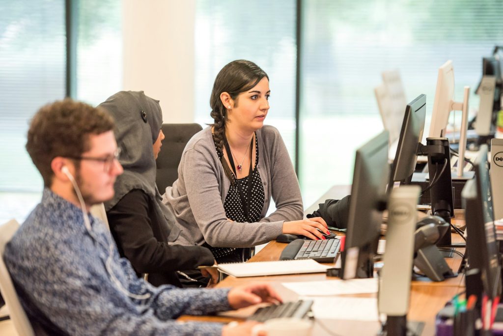 employees working -  How to Create a Phone Tree

