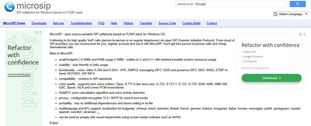 microsip - Free Call Center Software