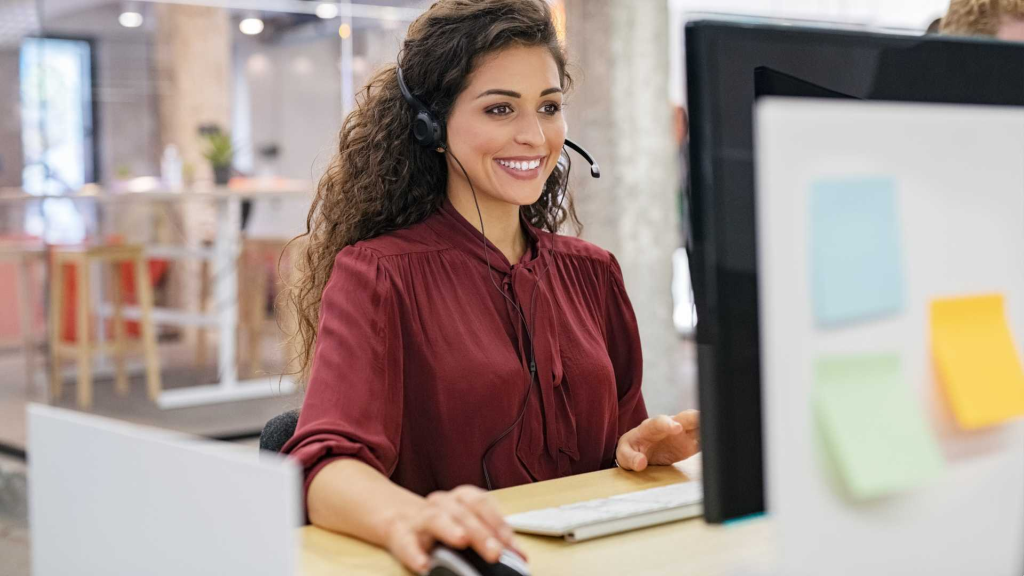 woman on call working - Multilevel IVR
