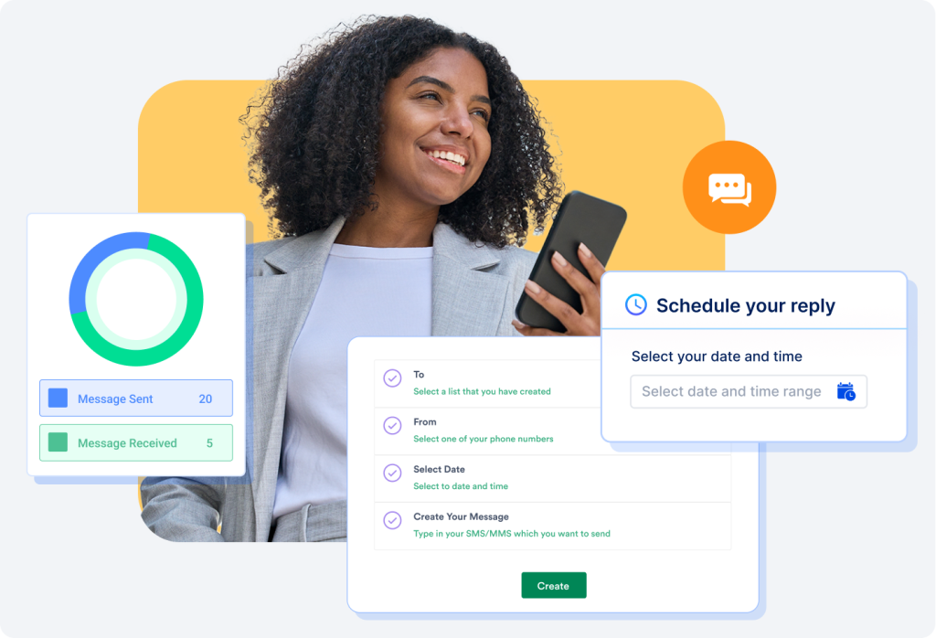 woman texting - Message Automation

