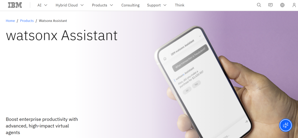 ibm watson assistant - Voice Bot Solutions
