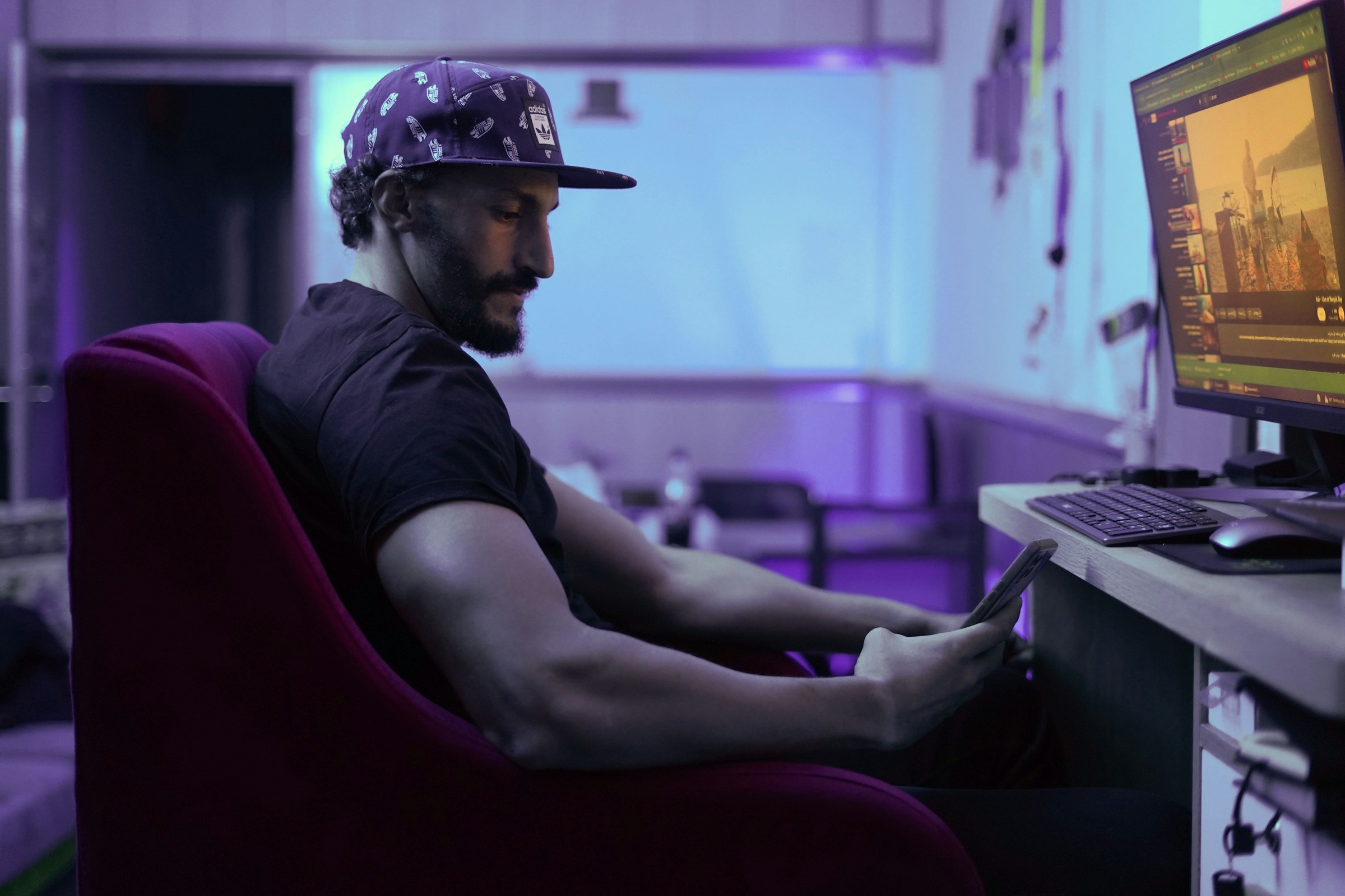 man using a laptop - RingCentral Video Pro