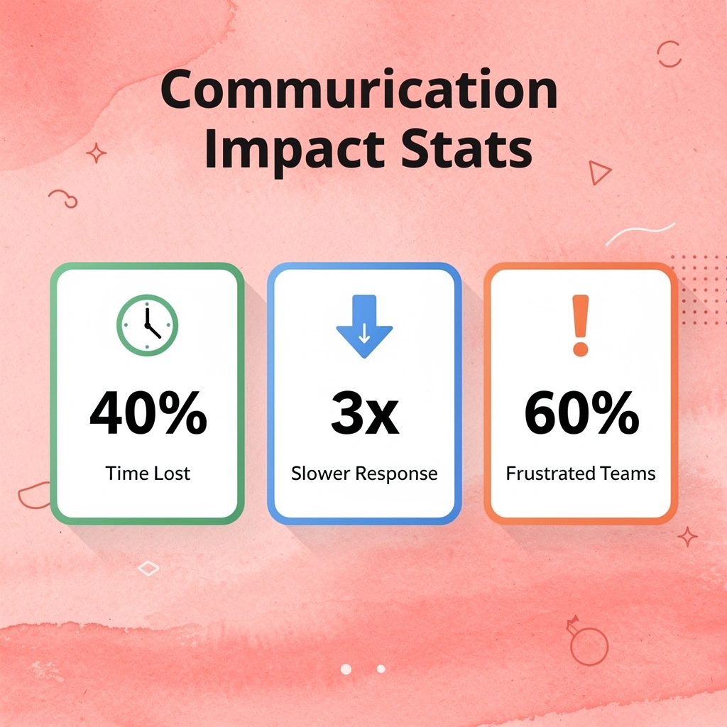 Statistics showing impact of fragmented communication systems - How to Improve Response Time to Customer

