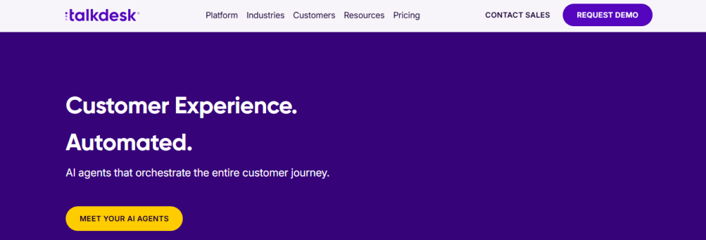 talk desk -  Best Contact Center Infrastructure Software
