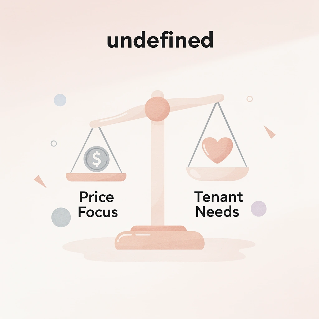 Balance scale comparing price focus versus tenant communication needs - Best Answering Service for Property Management
